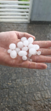 Notícia - [Vídeo] Cidades do Sul de SC registram tempestades com granizo nessa sexta