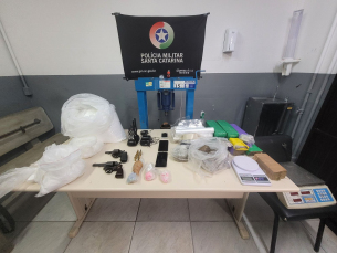 Notícia - Quase 30kg de drogas são apreendidos em Criciúma