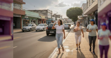 Notícia - Sensação térmica supera 50 graus durante tarde quente em Criciúma