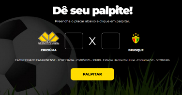 Notícia - Bolão do Bistek: dê seu palpite para Criciúma x Brusque