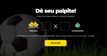 Notícia - Bolão do Bistek: dê seu palpite para Criciúma x Chapecoense 