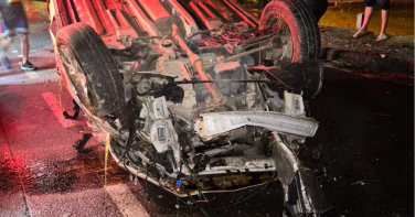 Notícia - Capotamento na SC-108 deixa motorista ferido