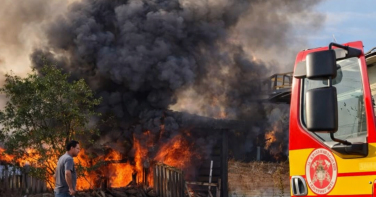 Notícia - Incêndio em vegetação mobiliza equipes em Cocal do Sul