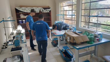 Notícia - Alunos do SENAI realizam ação voluntária no Abrigo dos Velhinhos em Tubarão