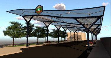 Notícia - Cidade do mel em SC investe em rua coberta inspirada em favos e aposta em novo cartão-postal