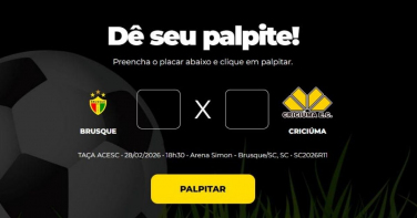 Notícia - Bolão Bistek: dê seu palpite para Brusque x Criciúma