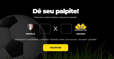 Notícia - Bolão do Bistek: dê seu palpite para Joinville x Criciúma