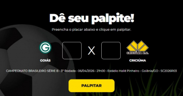 Notícia - Bolão Bistek: dê seu palpite para Goiás x Criciúma