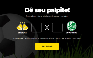 Notícia - Bolão Bistek: faça o palpite para Criciúma x Juventude