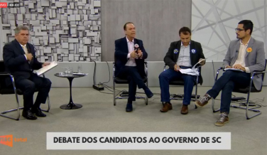 Notícia - Acompanhe AO VIVO o debate entre candidatos ao Governo de SC
