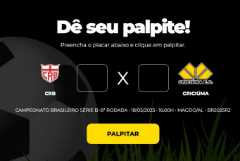 Notícia - Bolão Bistek: Dê seu palpite para CRB x Criciúma