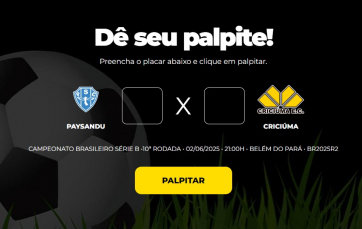 Notícia - Bolão Bistek: Dê seu palpite para Paysandu x Criciúma