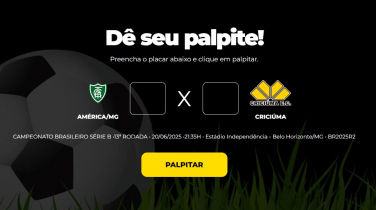 Notícia - Bolão Bistek: Dê seu palpite para América-MG x Criciúma