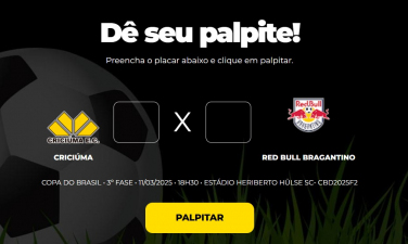 Notícia - Bolão Bistek: Dê seu palpite para Criciúma x RB Bragantino