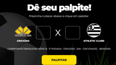 Notícia - Bolão Bistek: Dê seu palpite para Criciúma x Athletic