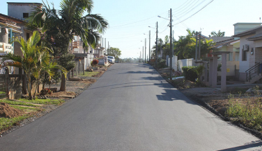 Notícia - Obras: 24 ruas do bairro Santa Luzia começam a ser pavimentadas