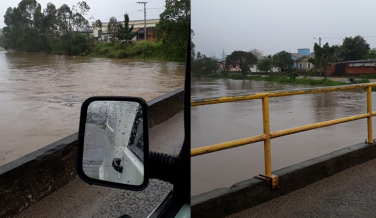 Notícia - Cheia no Rio Sangão