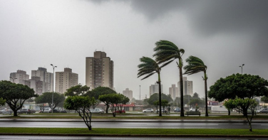 Notícia - Frente fria e ciclone elevam risco de temporais e derrubam temperaturas no Sul do Brasil
