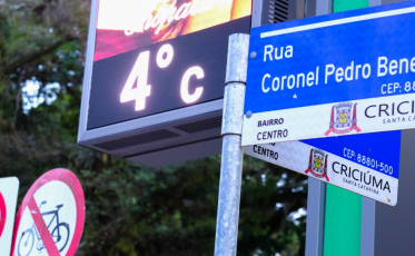 Após noite gelada, frio perde força e chuva deve chegar após dias de temperaturas baixas em Criciúma