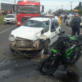 Motociclista de 24 anos fica inconsciente após colidir com carro na SC-445, em Içara