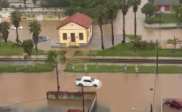 Chuva inunda ruas de Içara e provoca suspensão de aulas na rede municipal