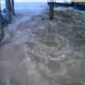 Tsunami meteorológico provoca alagamentos no litoral de SC