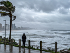 Ciclone no mar provoca ventos fortes e frio derruba temperaturas em SC