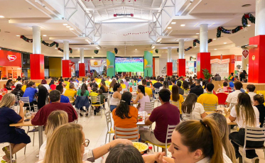 Criciúma Shopping segue exibindo jogos do Brasil na Copa do Mundo