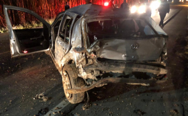 Capotamento deixa motorista ferido em Morro Grande