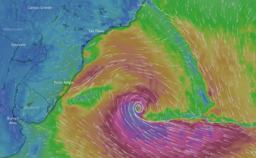 Ciclone subtropical chega a Santa Catarina na quinta-feira