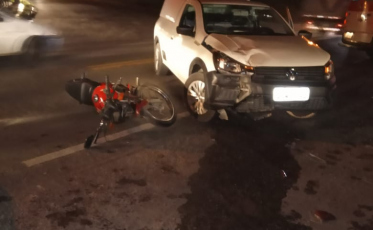 Colisão entre carro e moto é registrado na SC-370