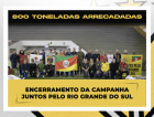 Campanha “Juntos pelo Rio Grande do Sul” encerra arrecadação com 800 toneladas