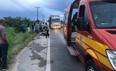 Motociclista fica ferido após acidente em Morro da Fumaça
