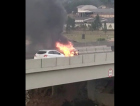 Carro pega fogo na BR-101