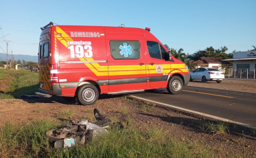 Motociclista morre em acidente com carreta em Turvo