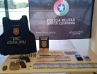 Com armas, munições e mais de 200 gramas de maconha, homem é preso durante operação em Araranguá