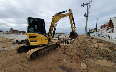 Obras de pavimentação do acesso sul têm início em Balneário Rincão