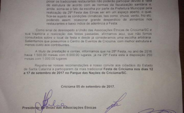 Etnias esclarecem que não respondem pela organização da Festa das Etnias