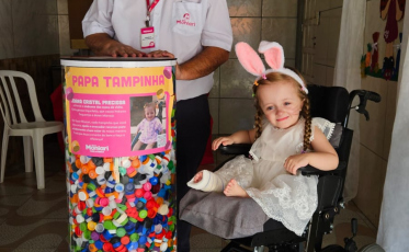 Em apoio à criança com síndrome rara, Moniari realiza campanha de arrecadação de tampinhas