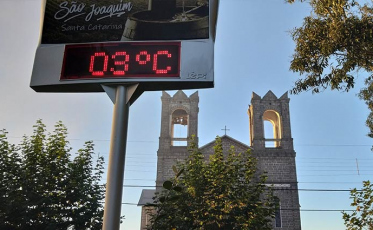 Deu geada na serra e amanhã pode ter mais