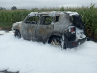 Jeep é destruído por incêndio em Içara