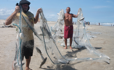 Apenas 40 toneladas de tainha foram pescadas até agora no Rincão