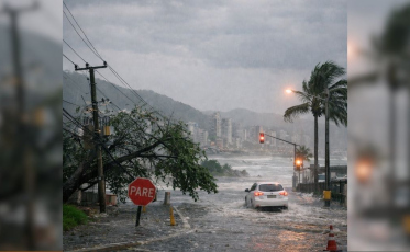 Temporais com chuva intensa atingem SC nesta quinta e sexta-feira