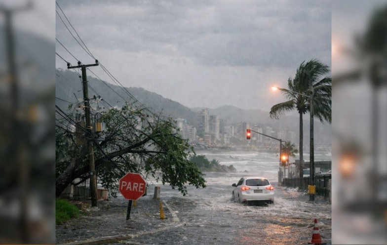 Temporais com chuva intensa atingem SC nesta quinta e sexta-feira