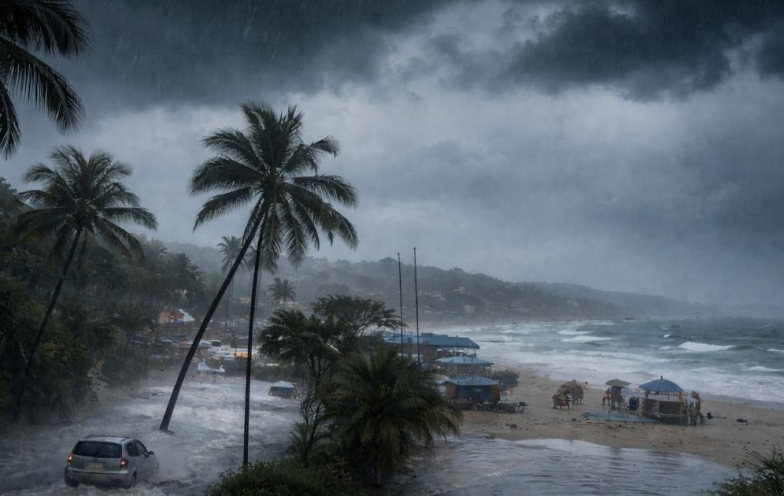 SC entra em alerta laranja para chuva forte, granizo e vendavais
