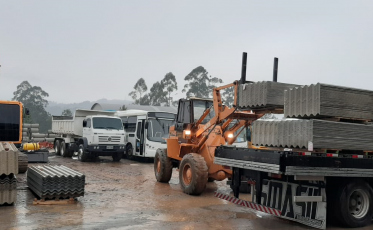 Siderópolis recebe doação de telhas encaminhada pela Defesa Civil