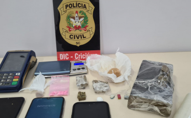 Polícia prende dupla por tráfico de drogas no Centro de Criciúma