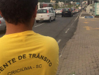 Trânsito intenso na chegada a Criciúma