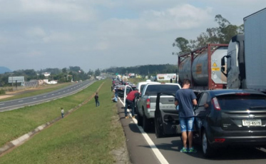 Cegonheira arrebenta cabos de energia na Via Rápida