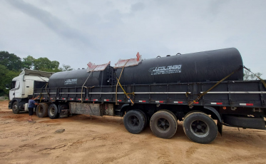 Içara recebe tanques de emulsão para usina de asfalto